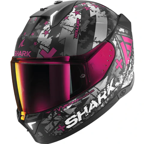 Casco Shark Skwal i3 Hellcat Negro/Rosa mate