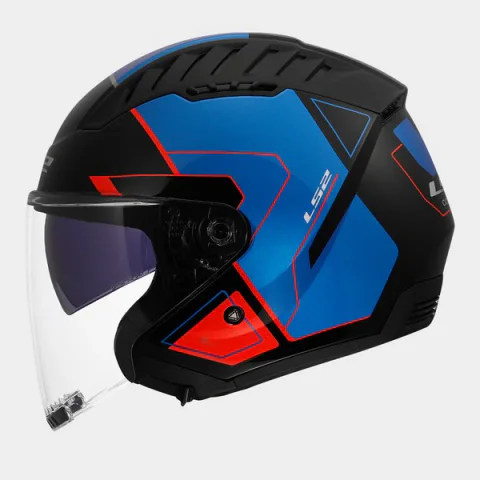 Casco LS2 OF600 Copter II Tango Negro/Azul/Rojo