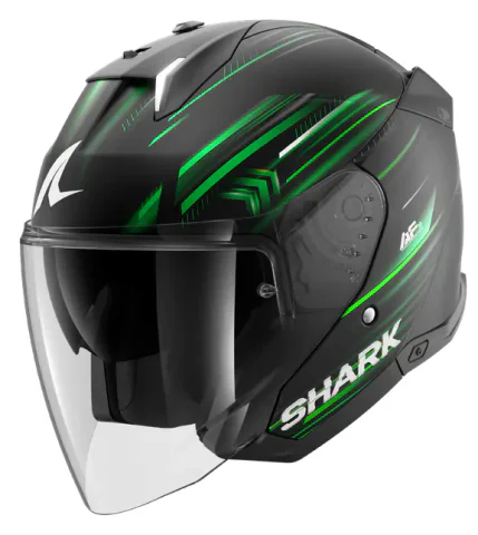 Casco Shark Skwal i3 Jet Light-Blur Negro/Verde