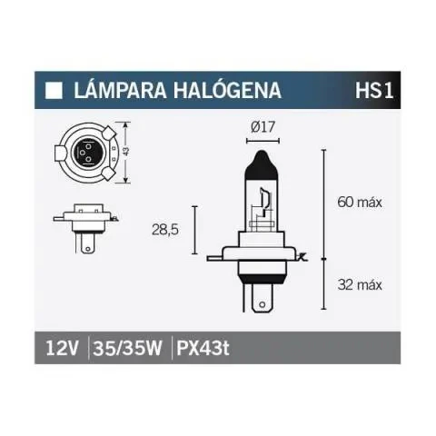 Lámpara Halógena HS1