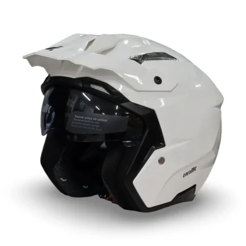 Casco Trial Unik Link DV Blanco brillo