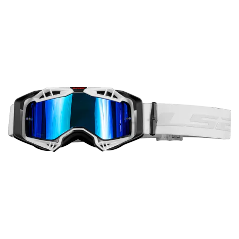 AURA PRO GOGGLE WITH IRIDIUM VISOR BLACK WHITE