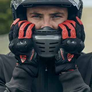 GUANTES FIVE STUNT EVO NEGRO / ROJO 10