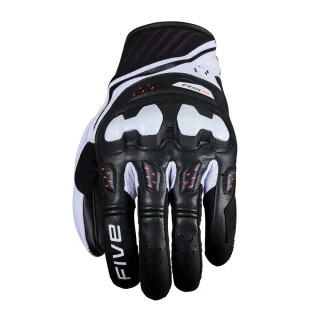 GUANTES FIVE RS2 EVO 2 NEGRO / BLANCO / ROJO FLUOR 1