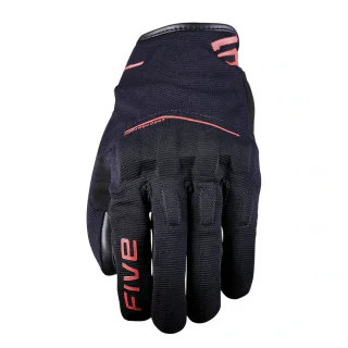 GUANTES FIVE RS4 EVO NEGRO / ROJO FLUOR 1