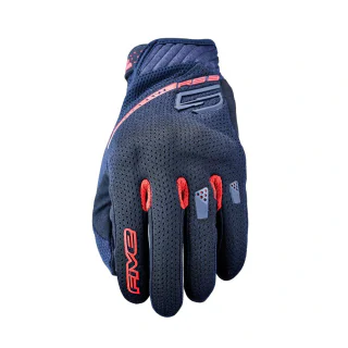 GUANTES FIVE RS3 EVO AIRFLOW NEGRO / ROJO 1