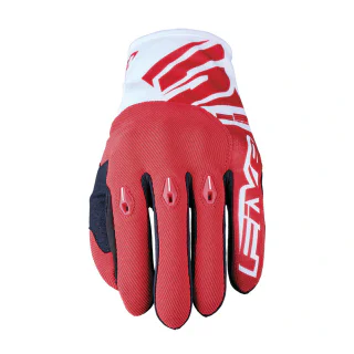 GUANTES FIVE E3 EVO BLANCO / ROJO 1