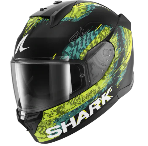 Casco Shark D-Skwal 3 Speed-Vib Negro/Azul/Verde mate