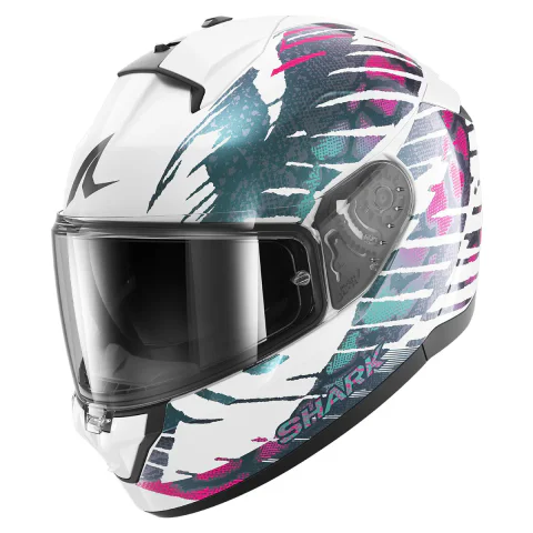 Casco Shark Ridill 2 Reptaia Blanco/Rosa/Azul