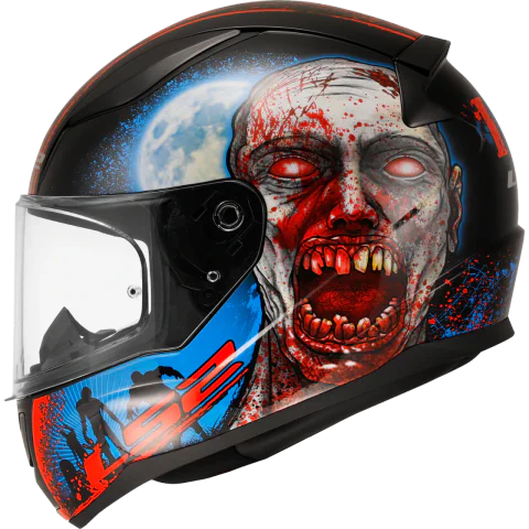Casco LS2 FF353 RAPID II ZOMBIE BLACK RED