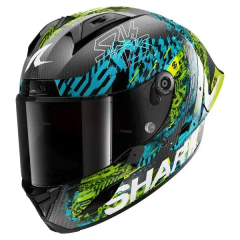 Casco Shark Aeron-GP FIM Racing 2 Speed-Vib Azul/Verde