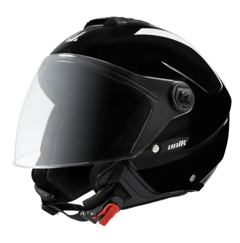 Casco jet Unik Vertex Negro brillo