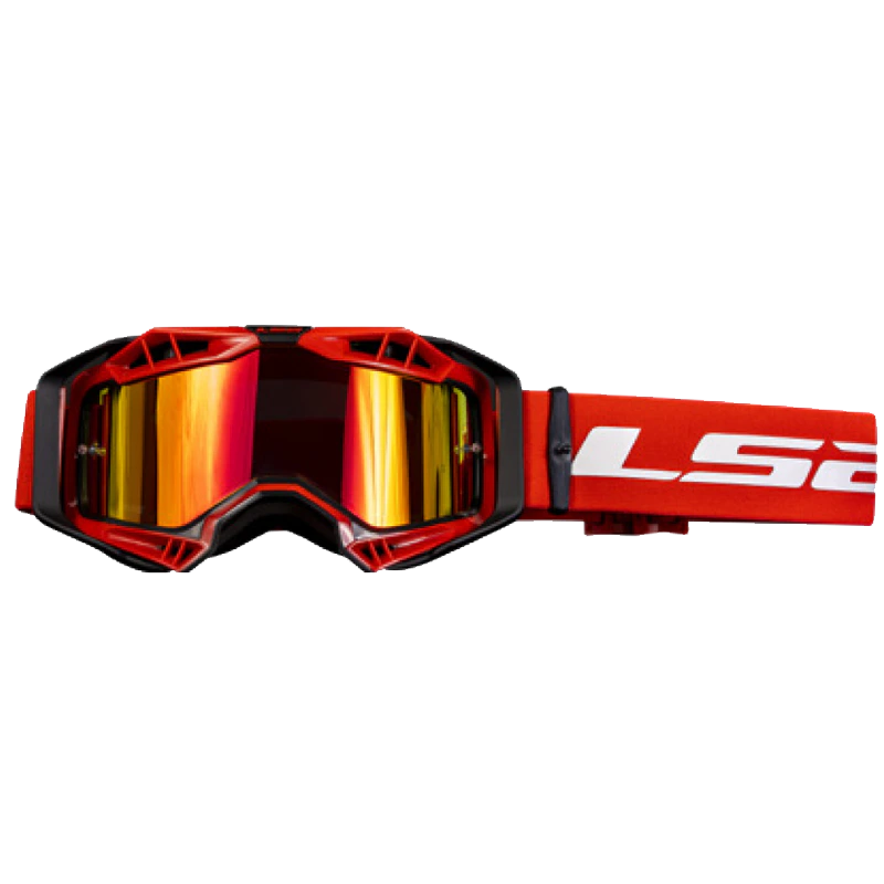 AURA GOGGLE WITH IRIDIUM VISOR BLACK RED
