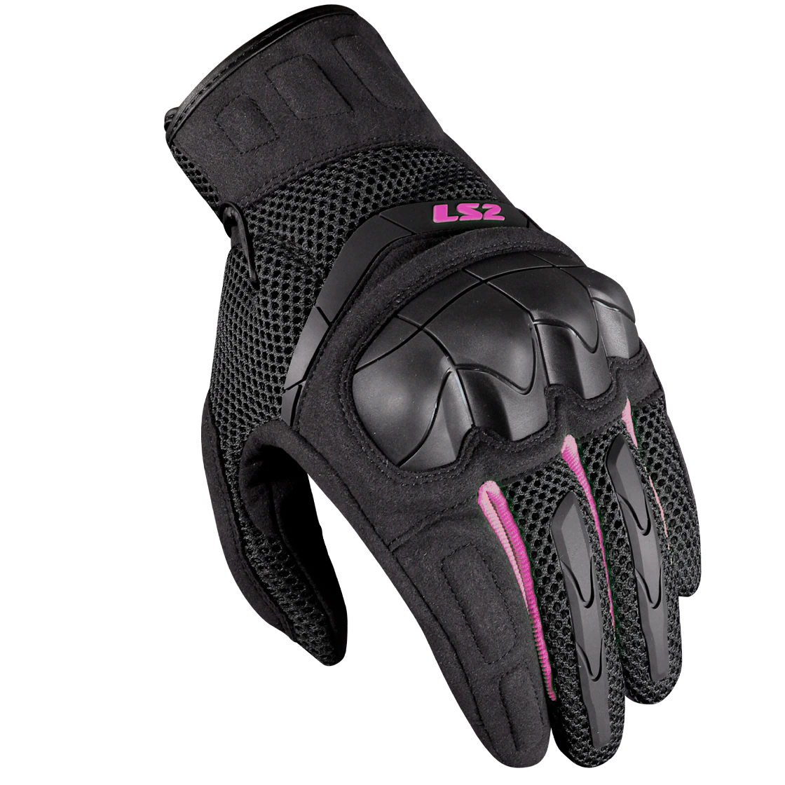 Guante Verano Mujer LS2 Kubra Negro/Rosa
