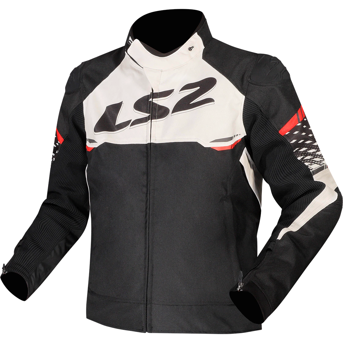 Chaqueta Hombre Invierno LS2 Apex Negra/Blanca/Roja