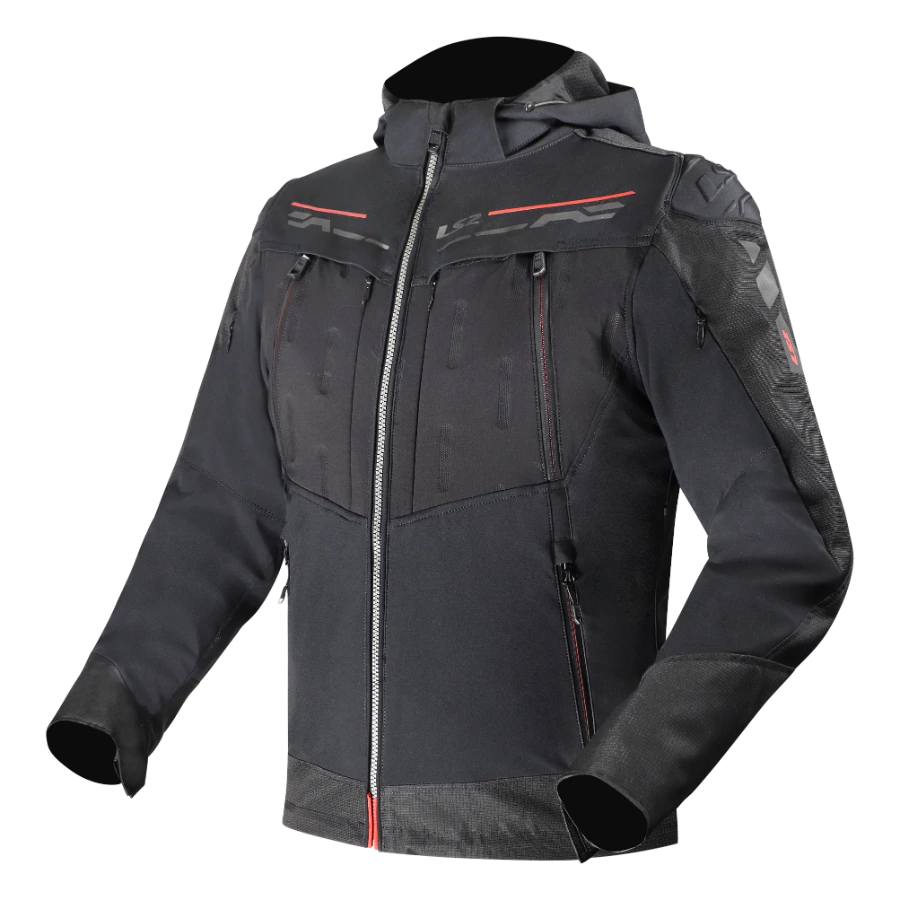 Chaqueta Hombre LS2 Zirconium  Evo Negra/Rojo