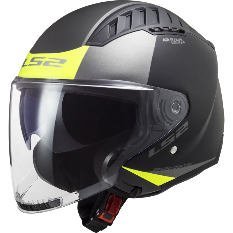 Casco LS OF600 Copter II Urbane Negro/Amarillo mate